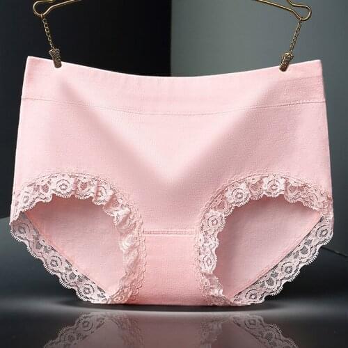 Women Cotton Underwear 3PCS/LOT Sexy Lace Mid Waist Briefs Women Underwear Panties