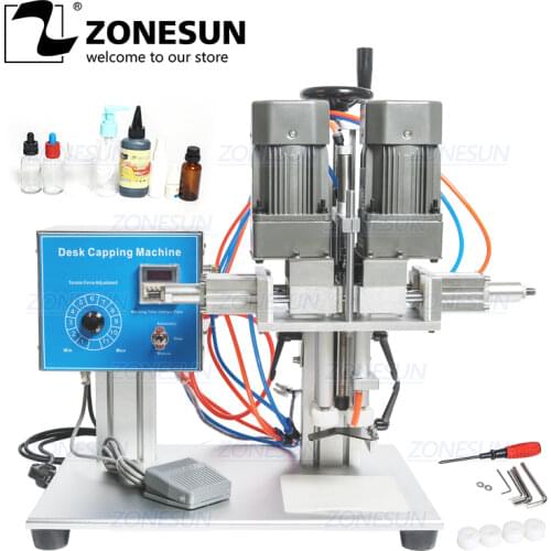 ZONESUN E-juice E-liquid Desktop Trigge Cap Capper Twist Glass Dropper Spout Capping Machine