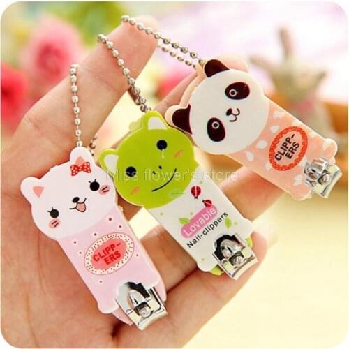 Creative Cute Cartoon Animals Image Scissors Manicure Nail Clippers Keychain