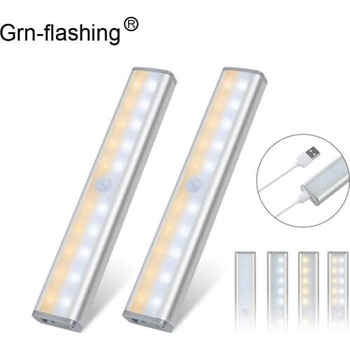 10led 20led Wardrobe Light Wireless motion sensor USB Rechargeable Portable cabinet nights 3 Modes Floodlight with 3M Adhesive