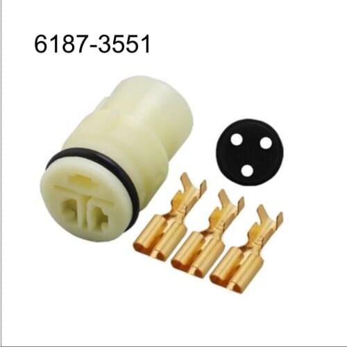 100SET 6187-3551/6180-3541 car female cable connector socket 3 pin Connector automotive waterproof plug include terminal seal