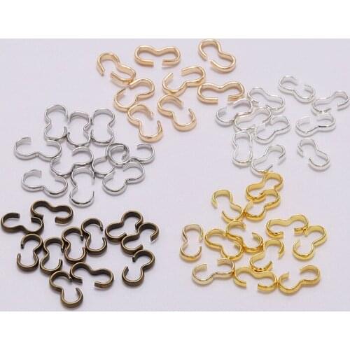 100pcs3 Word Buckle DIY Jewelry Accessories Bracelet Bracelet Pendant W Buckle Letter Buckle Connection Buckle Necklace Clasp