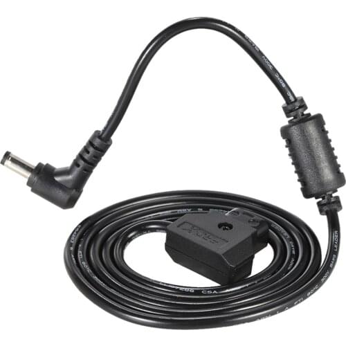 113cm D-Tap 2 Pin Male Connector to 5.5 * 2.5mm Plug Camera Power Cord Cable for BMCC BMPC DSLR Rig Power