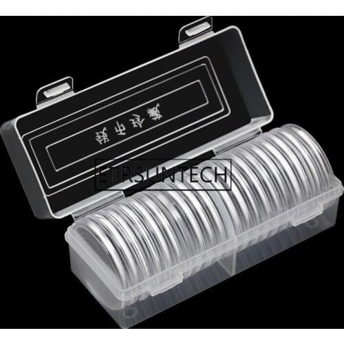 20sets Portable Professional Commemorative Coin Collection Storage Box Coin Capsule Holder Round Storage Case