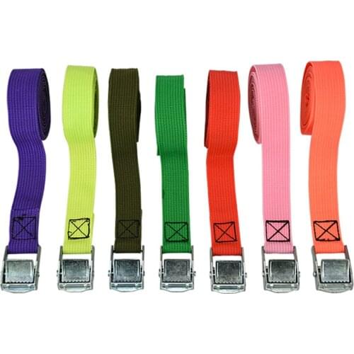 5Pcs 200x2.5cm Car Tension Rope Tie Down Strap Strong Ratchet Belt Luggage Bag Cargo Lashing Metal Buckle Tow Rope Tensioner