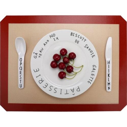 Non-Stick Baking Mats Silicone Cookie Pad Rolling Dough Mat High Temperature Fiber Batters Flour Fondant Baking Pastry Tools