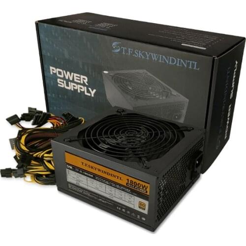 T.F.SKYWINDINTL 1800w Power Supply RX480 PSU Asic Bitcoin Miner Power Supply 1800W Atx Pico PSU Mining ETH ETC XMR ZEC BTB BTC