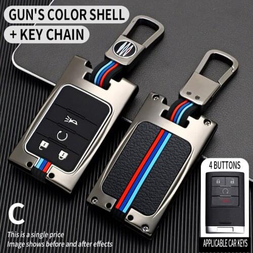 Car Key Cover Case For Chevrolet CTS ATS XTS SLS SRX XLS DTS STS Seville Escalade 3/4/5Button C7 Corvette Zinc alloy Cadillac