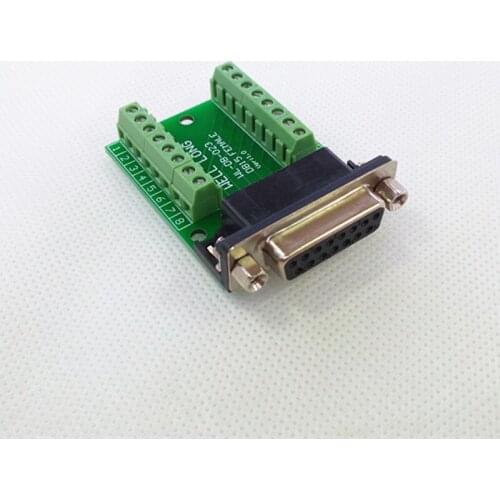DB15 Female Breakout Board, DSUB Header Breakout Board, Terminal Block DSUB Module
