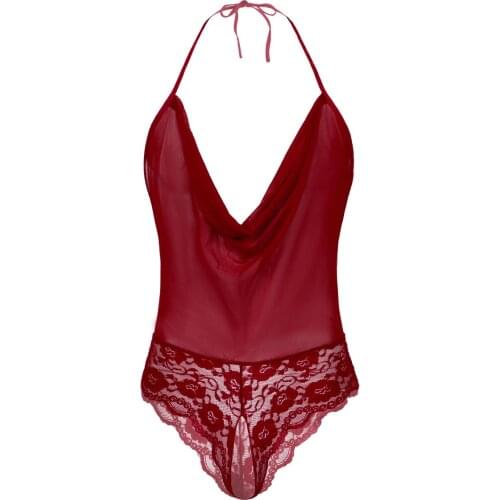 Men Sissy Bodysuit Sexy Lingerie Gay Underwear Sheer Mesh Sleepwear See-through Erotic Open Croch Body Teddies Male Crossdresser