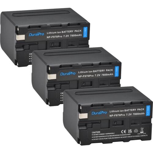 3x 7200mAh NP-F960 NP-F970 Pro Battery with LED Power Indicator for SONY F960 F550 F570 F750 F770 MC1500C 190P 198P F950 HD1000C