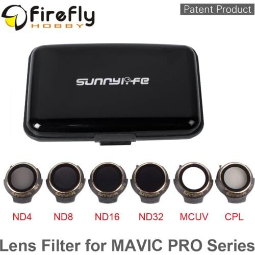 Sunnylife MAVIC Lens Filter MCUV CPL ND4 ND8 ND16 ND32 Filter for DJI MAVIC PRO/ PLATINUM/ WHITE Drone