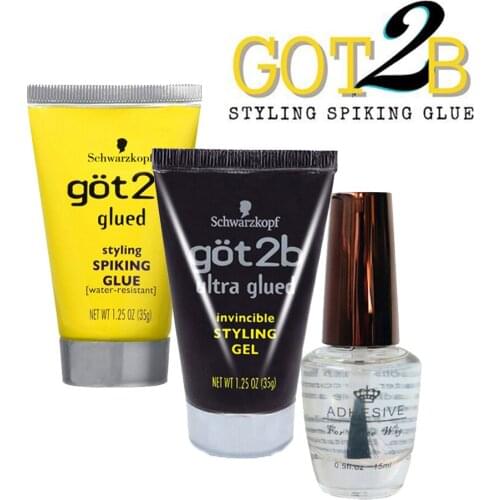 Got2b Glued Freeze Spray Ultra Glued Invincible Styling Hair Gel Waterproof Extreme Hold Invisible Hair Glue Lace Wig Adhesive