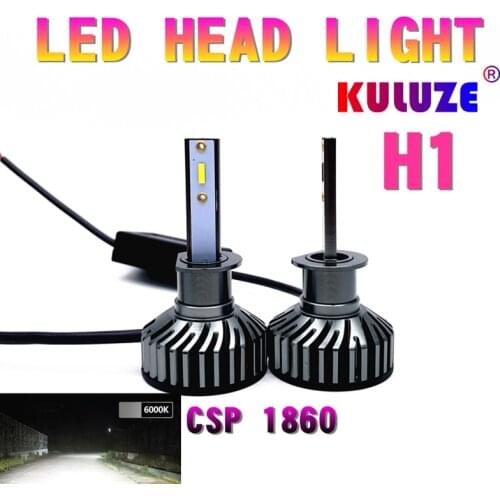 Kuluze car led fog lamp 1860 CSP chip H1 H3 H7 H8 H9 H10 H11 H16 H27 881 880 9005 HB3 9006 hb4 9012 headlamp