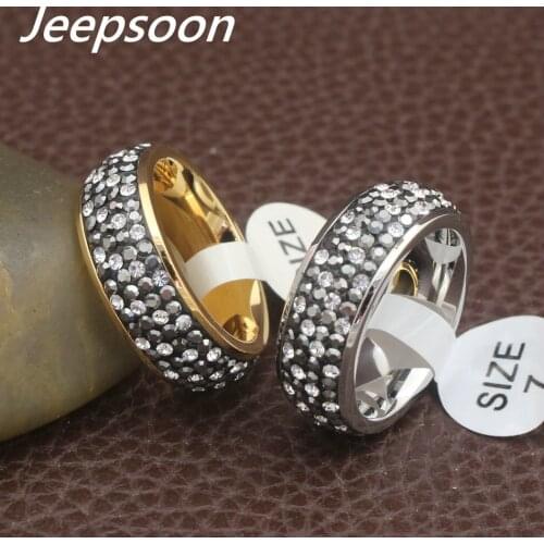 Fashion Stainless Steel Jewelry Silver And Gold Color 8MM Rings For Women Gift RBJFAYBE