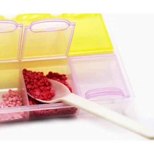 5D DIY Diamond Painting Diamond Tool 100 pcs Plastic Spoon Diamond Painting Accessories Diamond Embroidery Storage Box tool