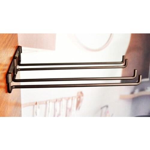 YYSD Wall Mounted Wine Glass Rack Single Row Stemware Goblets Holder For Kitchen Cabinet