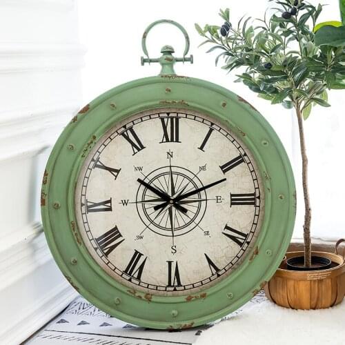 Mediterranean-style Wall Clock Home Living Room Dining Room Decoration Clock Table