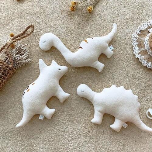 Ins wind new black and white color cartoon dinosaur baby accompany play doll soothing doll