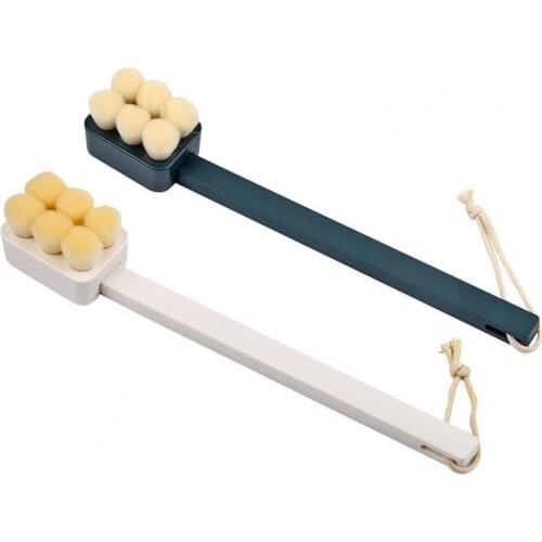2021 New Bath Brush Ergonomically Grip Long Handle ABS Plastic Softer Bristles Back Scrubber for Home Hotel Bathrooms Brush