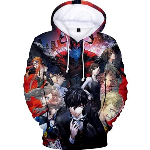 New 3D Print Persona 5 Hoodies Popular Cartoon Anime Hoodie sweatshirts Street Weat Style Pullovers Men/women Casual Outwear Top
