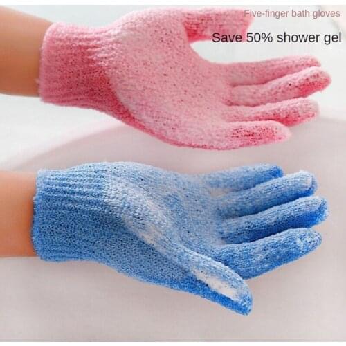 Peeling Exfoliating Mitt Glove For Shower Scrub Gloves Resistance Body Massage Sponge Wash Skin Moisturizing SPA Bath Glove