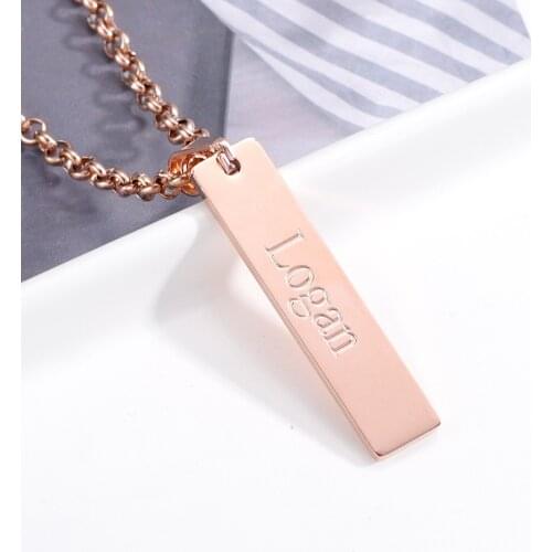 Handwriting Bar Jewelry Personalized Handwriting Necklace Vertical Bar Signature Necklace Memorial Keepsake Jewelry Mom Gift