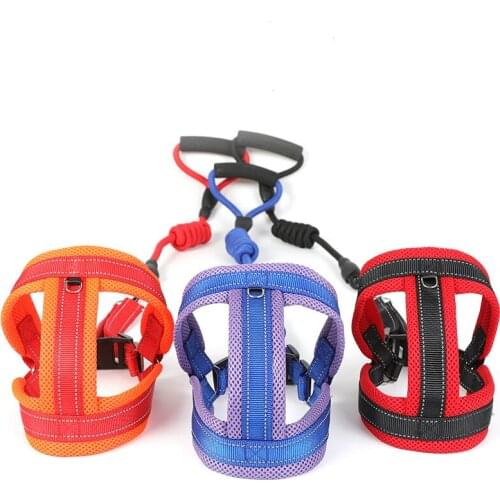 Dog Harness Leash for Chihuahua Pug Small Medium Dogs Nylon Mesh Puppy Cat Harnesses Vest Reflective Walking Lead Petshop Sets