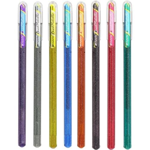 Pentel Dual Metallic Liquid Gel Roller Pen 1.0 mm Shiny Gel Pen Japan