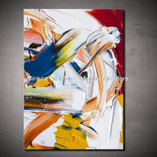 Handpainted Abstract Modern Landscape Oil Paintings On Canvas Colorful Phoenix Dance Wall Art Picture For Living Room Home Decor