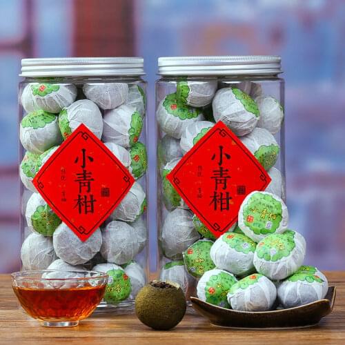Super small green orange Pu'er tea Yunnan palace orange Pu tea super orange Pu tea oolong tea ceremony tea canned