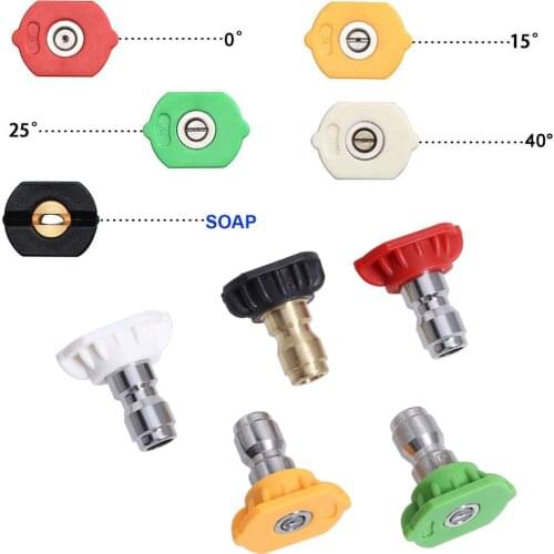 5pcs/Set 1/4" Quick Connector Car Washing K Series Karcher Nozzles Metal Jet Lance Nozzles for Karcher K2/K3/K4/K5/K6/K7