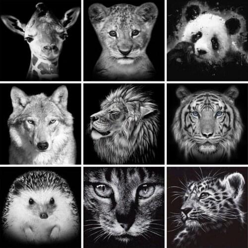AZQSD Diamond Painting Lion Cross Stitch 5d Diy Diamond Embroidery Animal Mosaic Picture Of Rhinestones Home Decor Handmade