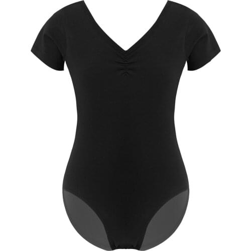 2021 Kids Girls Ballet Dance Leotard Short Sleeve Ruffled Hollow Out See-through Lace Stage Performance Ballerina Party Costumes