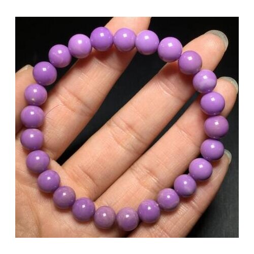 Free shipping 7-7.5mm Natural Phosphosiderite Purple Gemstone Round Beads Bracelet AAA