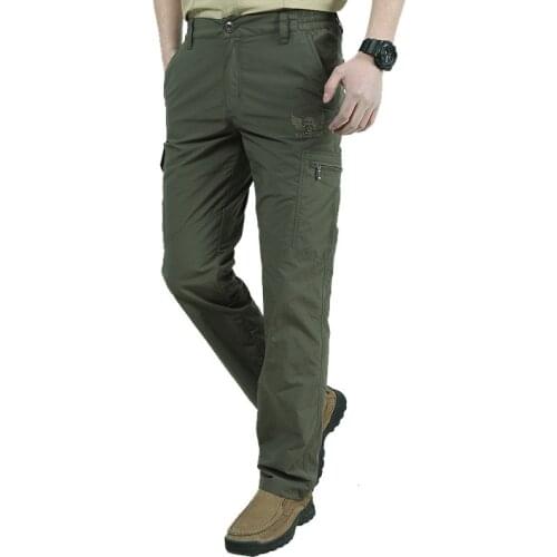 Male Lightweight Waterproof Trousers Quick Dry Casual Pants Men Summer Army Military Style Trousers Mens Tactical Cargo Pants