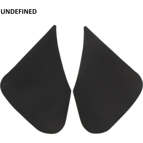 For Yamaha YZF 250 125 450 R1 Motorcycle Black Rubber Fuel Traction Pads Anti-slip Decals Tank Pad Side Knee Protector Sticker
