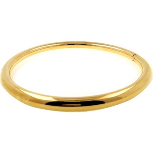 ACECHANNEL GOLD COLOR polished stainless steel choker slave necklace fetish wear woman men body jewelry collar fashion torques