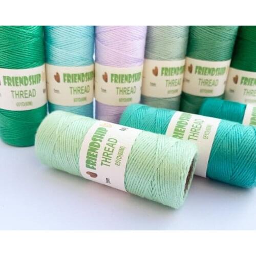 Colored cotton rope 1 mm cotton thread diy chain necklace woven thread 60 m roll
