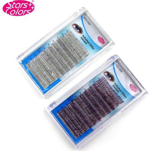 Brand Purple Color Glitter &shimmer Eyelash Diamond extension Eyelash Glitter Eyelashes Extension