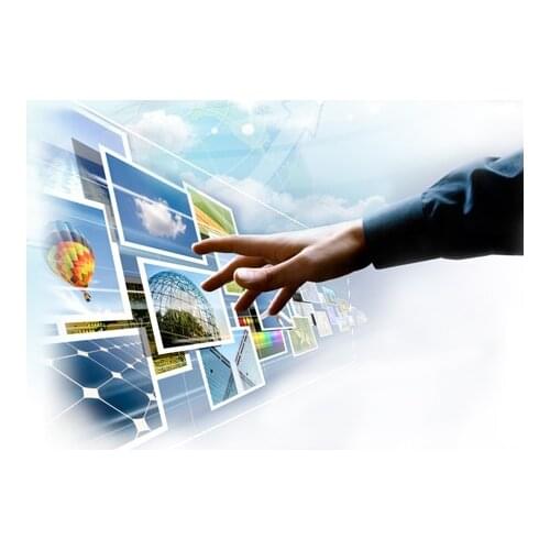 2 points touch 80 inch interactive touch screen overlay foil Film through glass window shop / film side Tail