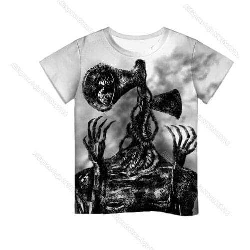 2021Summer Siren Head 3d Print T Shirt For Kids Teens Cartoon Anime T-shirt Boys Girls Children Short Sleeve Tee Tops Streetwear