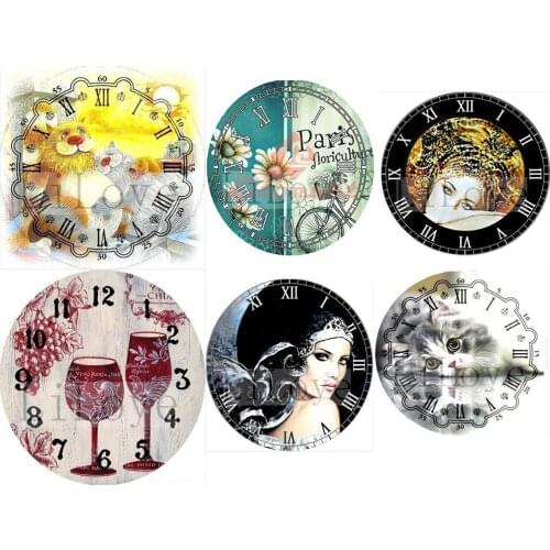 LI LOYE DIY Diamond Painting Cross Stitch Clock Beauty Crystal Full Round Diamond Needlework Full Diamond Embroidery Icon QW769