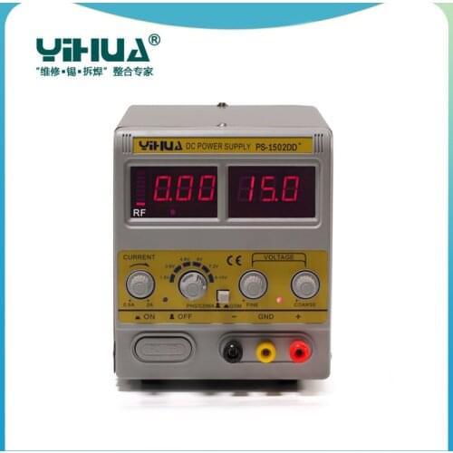 Newest YIHUA 1502DD+ RF single repair Mobile Phone 15V 2A Adjustable Regulated DC Power Supply with LED Display