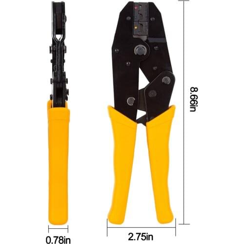 ICROATO Crimping Tool Crimping Pliers For Dupont Plier Crimper 5 Interchangeable Die Sets with Storage Bag Terminals