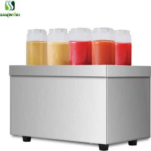 Salad Dressing ice cooling machine Salad Cooling Bar Machine Dressing Station ketchup coolor machine sauce bar counter