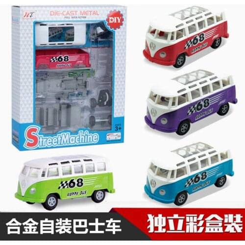 Alloy Pull Back from buses, model toys, alloy car model, the model is DIY toys