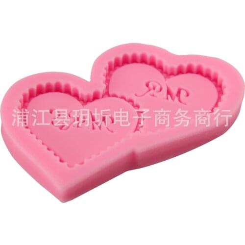 Double love modeling silica gel mold baking cake mold chocolate turning sugar mold dropping molding ornament soap mold gypsum