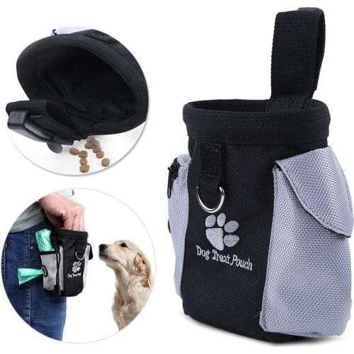 Dog Treat Bag Puppy Treat Pouch Pet Small Dog Bait Holder Animal Walking Snack Container Best Hiking Toys Pack Dispenser Carries