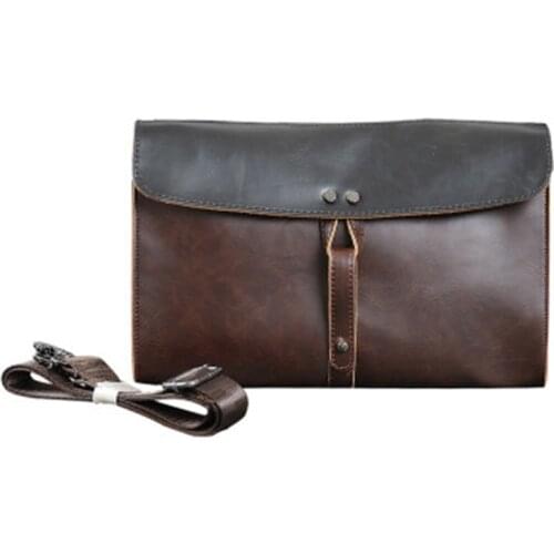 Cow leather handbag Mens envelope bag briefcase mens messenger bag casual shoulder bag file package leather bag men